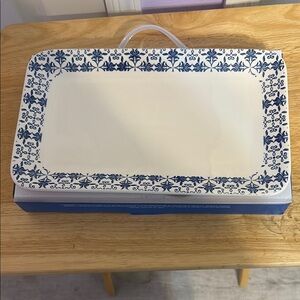 Blue and White Ceramic Baking Dish